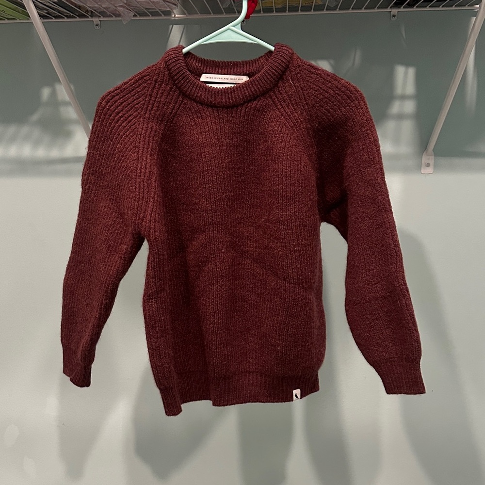 Peregrine 100% wool burgundy sweater - Picture 2 of 7
